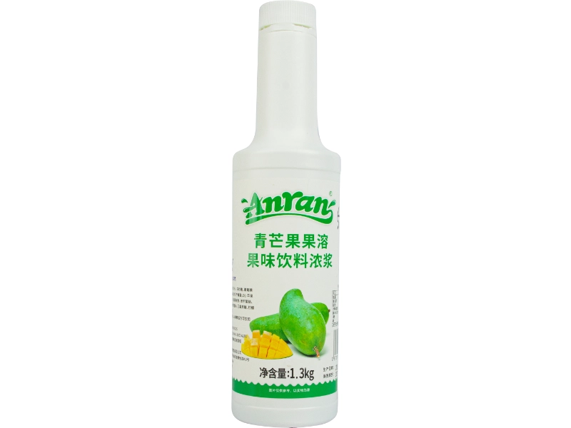Green mango guorong puree in a 1300 g bottle